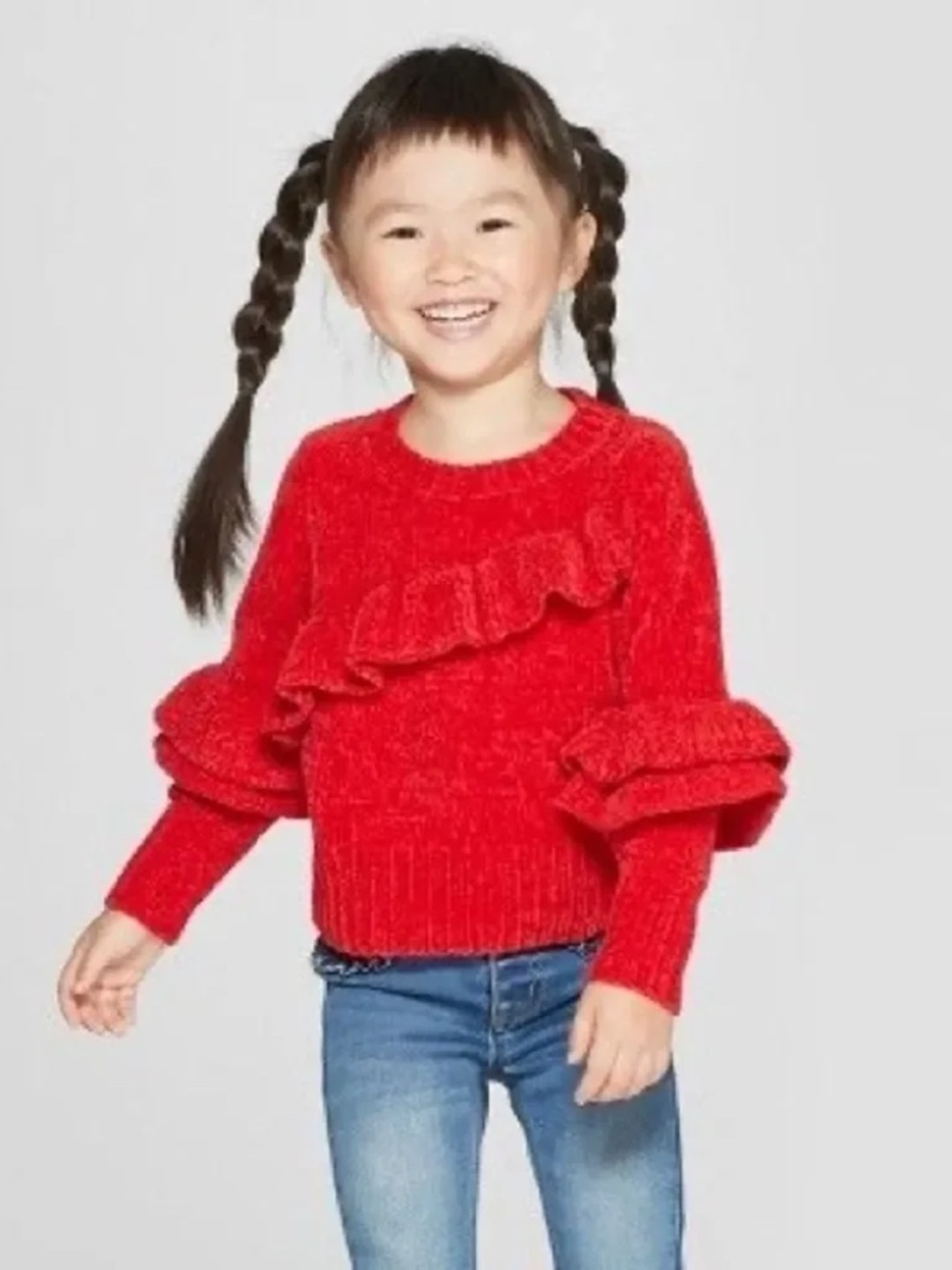 Cat & Jack chenille ruffle sweater